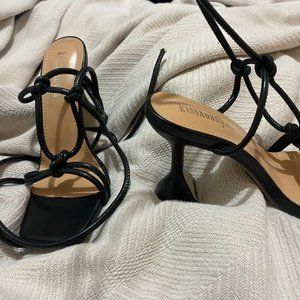 Black Lace-Up Heels